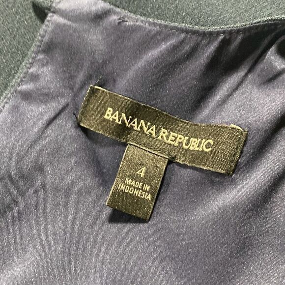 Banana Republic Tapered Leg Sleeveless Belted‎ Jumpsuit Preppy Pockets Navy 4 - Picture 14 of 16